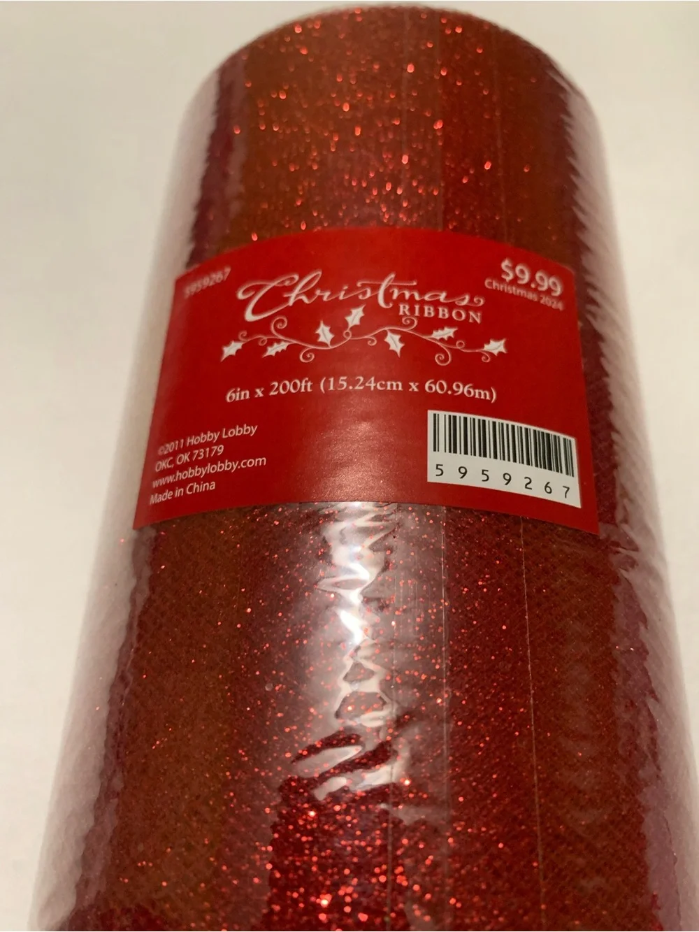 Hobby Lobby Christmas Tulle Rolls in Red, White & Green
